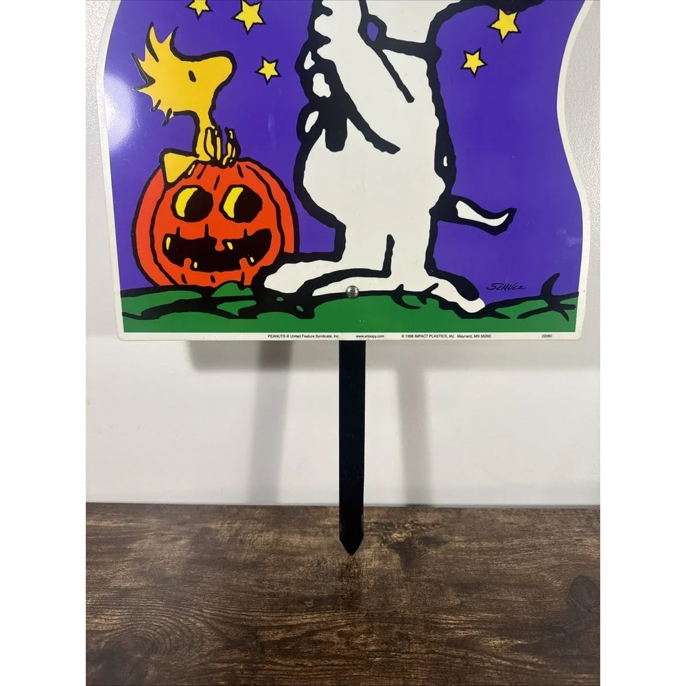 Vintage‎ 1998 Halloween Yard Art Impact Plastics Snoopy BOO!